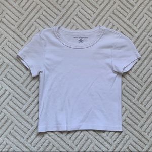 Brandy mellville white crop top. size small